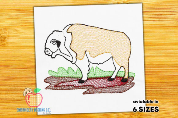 Buffalo Grazing in Field: A Versatile Design