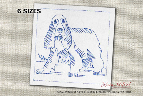 Charming English Cocker Spaniel Dog Embroidery