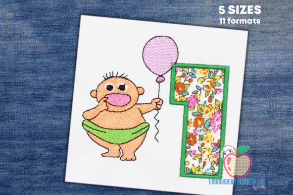 Cute 1st Birthday Baby Design for Holiday Gifts