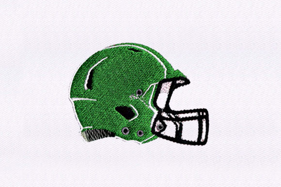 Green Helmet Design: A Premium Embroidery Choice
