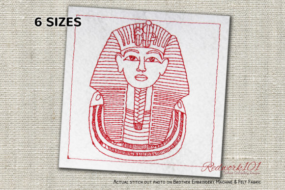 Tutankhamun's Burial Mask: A Timeless Embroidery Design