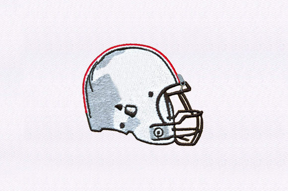White Football Helmet Design: A Premium Embroidery Review
