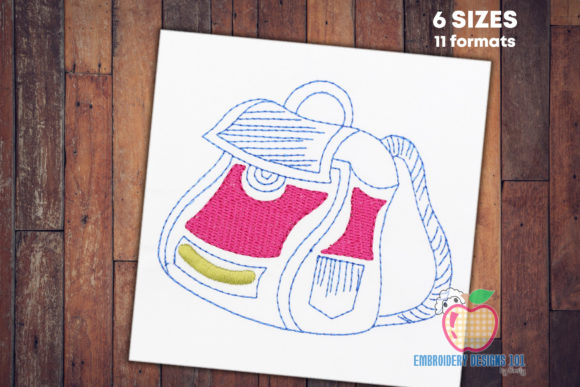 Women's Leather Bag Sketch: A Versatile Embroidery Design